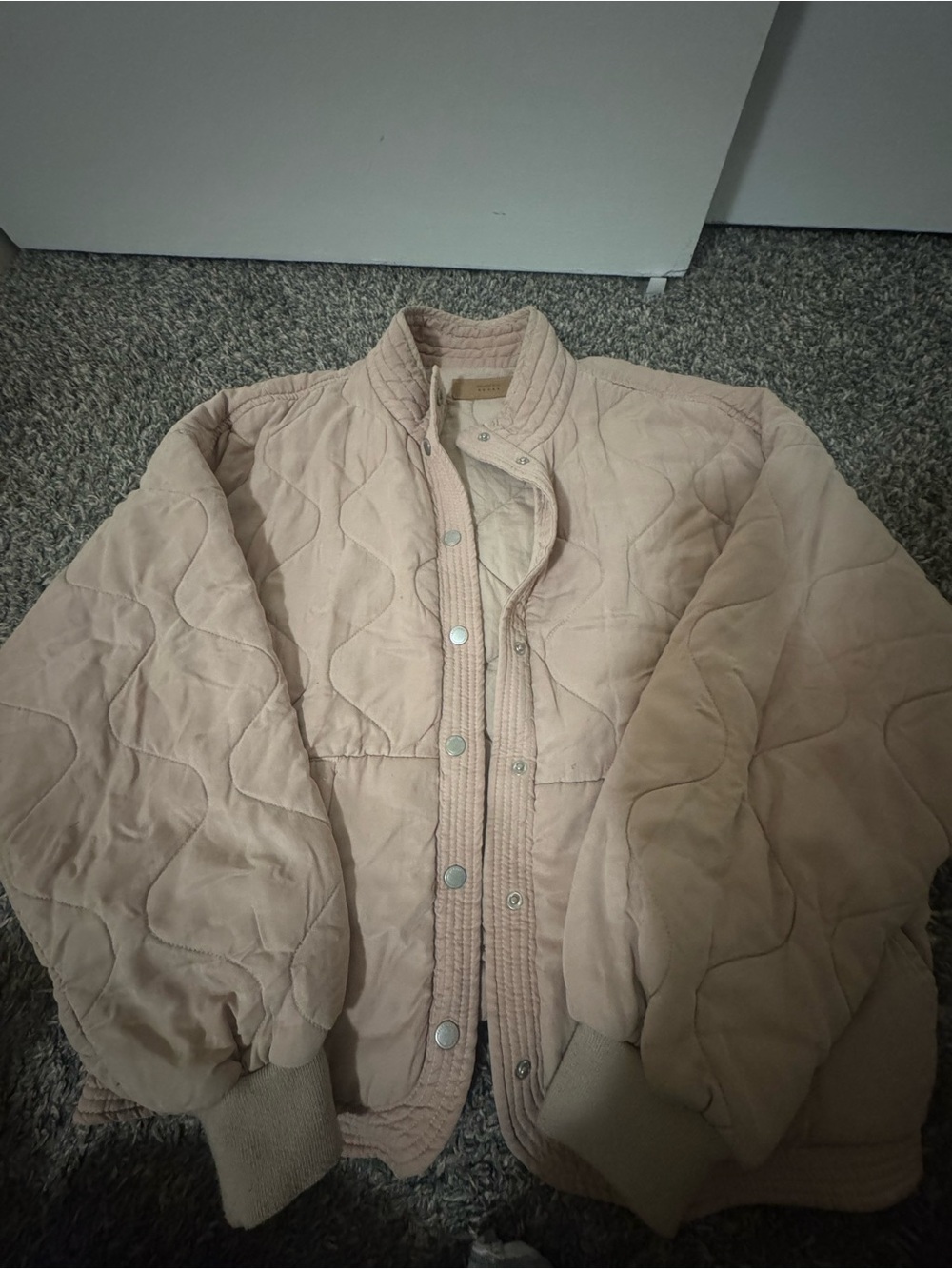 Blank NYC Blush Quilted Puffer Jacket